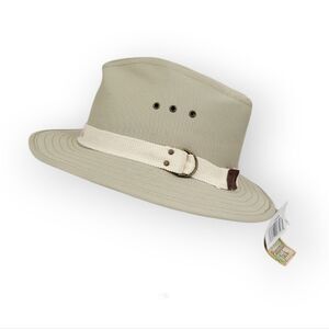 Panama Jack Men's Tan Canvas Hat Safari